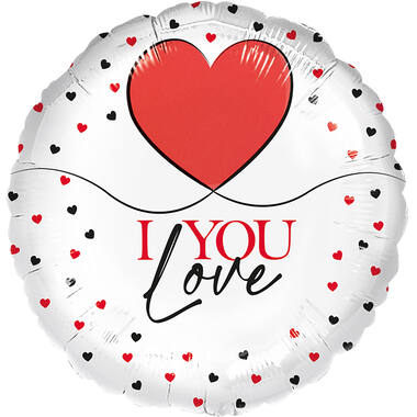 Standard - I Love You - ENG Foil Balloon RP40 Packaged 45 cm