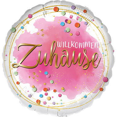 Standard - Willkommen Zuhause Konfetti - GER Foil Balloon RP40 Packaged 45 cm