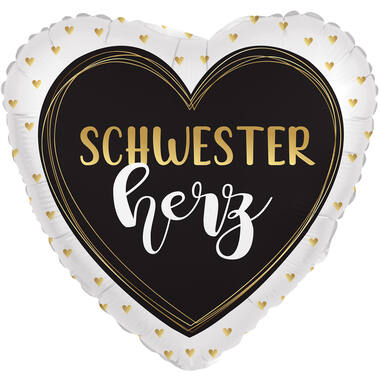 Standard Heart - Schwesterherz - GER Foil Balloon RP40 Packaged 45 cm