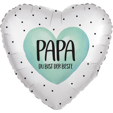 Standard Heart - Bester Papa - GER Foil Balloon RP40 packaged 45 cm / 18 "