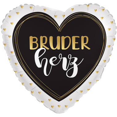 Standard Heart - Bruderherz - GER Foil Balloon RP40 Packaged 45 cm