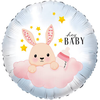 Standard - Hey Baby Bunny - ENG Foil Balloon RP40 Packaged 45 cm