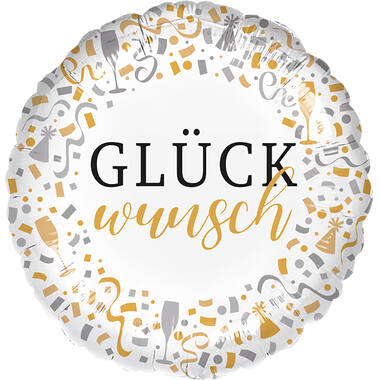 Standard - Hello Glückwunsch - GER Foil Balloon RP40 Packaged 45 cm