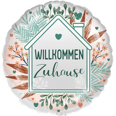 Standard - Willkommen Zuhause - GER Foil Balloon RP40 Packaged 45 cm