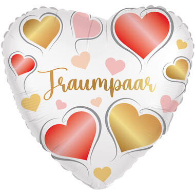 Standard Heart - Traumpaar - GER Foil Balloon RP40 Packaged 45 cm