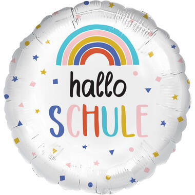 Standard - Hallo Schule Regenbogen - GER Foil Balloon RP40 packaged 45 cm / 18"