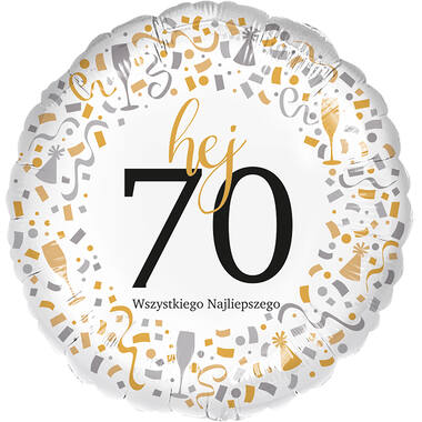 Standard - Hej 70 - POL Foil Balloon RP40 Packaged 45 cm