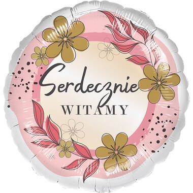 Standard - Serdecznie witamy - POL Foil Balloon RP40 Packaged 45 cm
