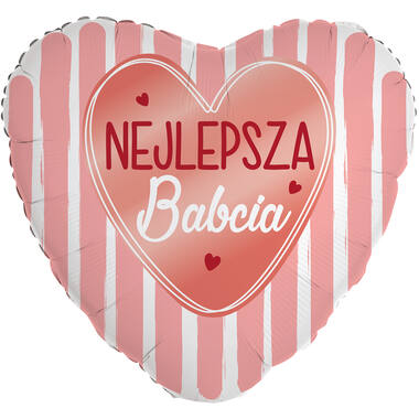 Standard Heart - Najlepsza babcia - POL Foil Balloon RP40 Packaged 45 cm