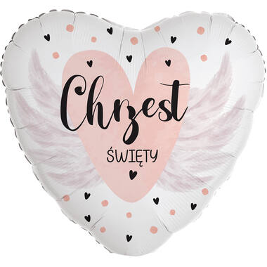 Standard Heart - Chrzest Swiety - POL Foil Balloon RP40 Packaged 45 cm