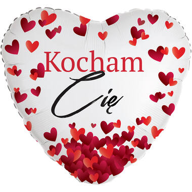 Standard Heart - Kocham cie serce - POL Foil Balloon RP40 Packaged 45 cm