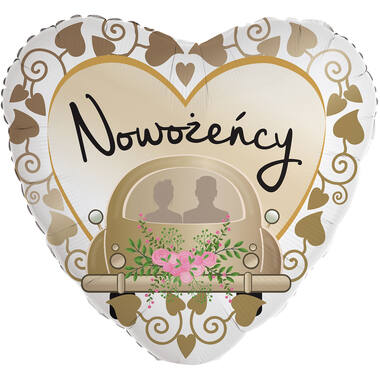 Standard Heart - Nowozency - POL Foil Balloon RP40 Packaged 45 cm
