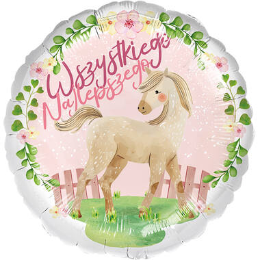 Standard - Urodziny Konia - POL Foil Balloon RP40 Packaged 45 cm