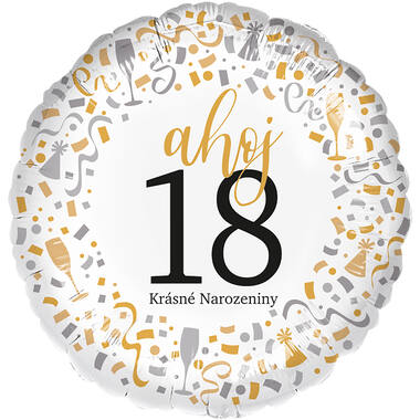 Standard - Ahoj 18 - CZE Foil Balloon RP40 Packaged 45 cm