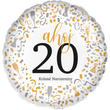 Standard - Ahoj 20 - CZE Foil Balloon RP40 Packaged 45 cm
