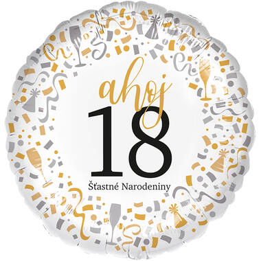 Standard - Ahoj 18 - SLO Foil Balloon RP40 Packaged 45 cm