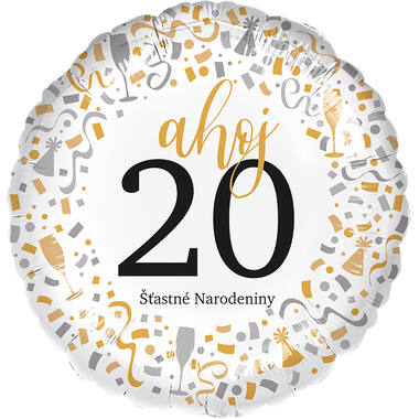 Standard - Ahoj 20 - SLO Foil Balloon RP40 Packaged 45 cm
