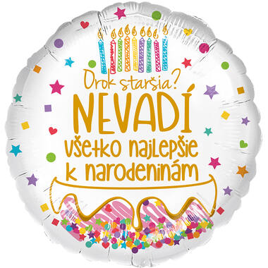 Standard - narodeninova torta - SLO Foil Balloon RP40 Packaged 45 cm