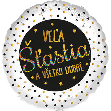 Standard - Vela stastia a vsetko dobre - SLO Foil Balloon RP40 Packaged 45 cm