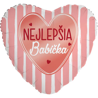 Standard Heart - Nejlepsi babicka - SLO Foil Balloon RP40 Packaged 45 cm