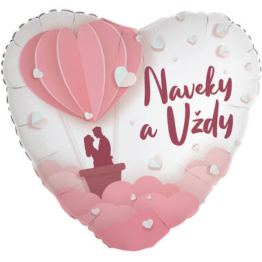 Standard Heart - Navzdy a Vzdy - SLO Foil Balloon RP40 Packaged 45 cm