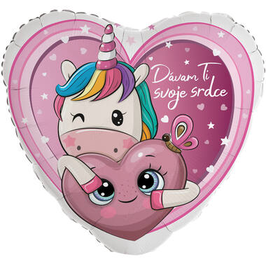 Standard Heart - Davam ti svoje srdce - SLO Foil Balloon RP40 Packaged 45 cm