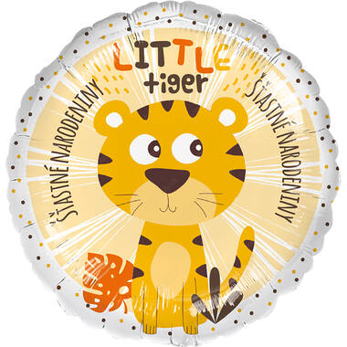 Standard - stastne narodeniny tiger - SLO Foil Balloon RP40 Packaged 45 cm