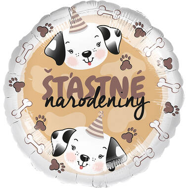 Standard - stastne narodeniny pes - SLO Foil Balloon RP40 Packaged 45 cm