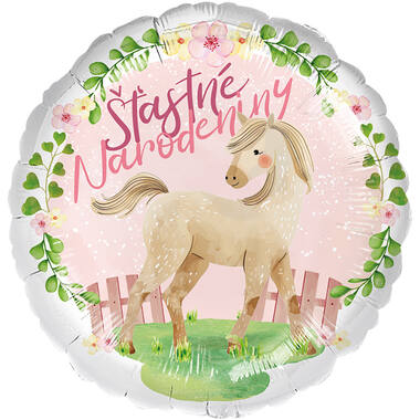 Standard - stastne narodeniny kôn - SLO Foil Balloon RP40 Packaged 45 cm