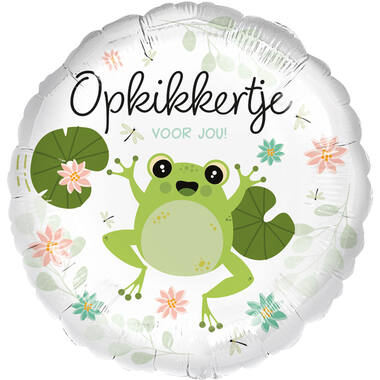 Standard - Opkikkertje voor jou Frog - DUT Foil Balloon RP40 Packaged 45 cm