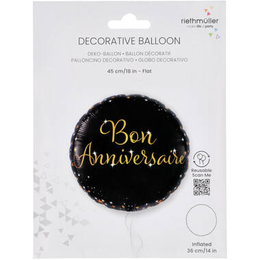 Standard Holographic Starlight Birthday Anniversaire Foil Balloon C55 Packaged 45 cm