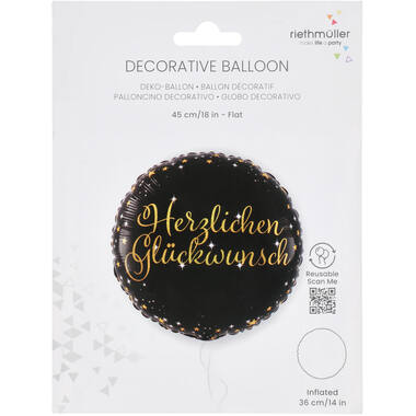 Standard Holographic Starlight Birthday Glückwunsch Foil Balloon C55 Packaged 45 cm