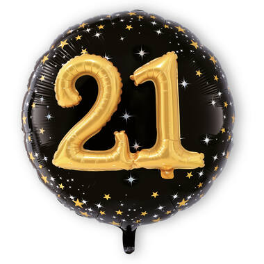 Multi Holographic Starlight Birthday 21 Foil Balloon R75 Packaged 91 cm