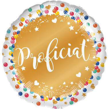 Standard - Proficiat - DUT Foil Balloon Packaged 45 cm