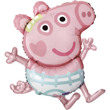 Large Shape Peppa Pig Evie Foil Balloon H45 Packaged 63 cm x 81 cm