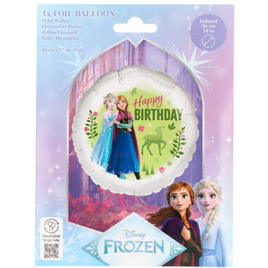 Foil Balloon - Frozen Anna & Elsa "Happy BIRTHDAY" - 45 cm