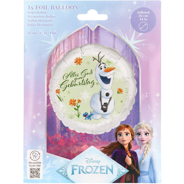 Foil Balloon - Frozen Olaf & Bruni "Alles Gute zum Geburtstag" - 45 cm