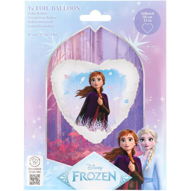 Foil Balloon - Heart Shape - Frozen Anna - 45 cm
