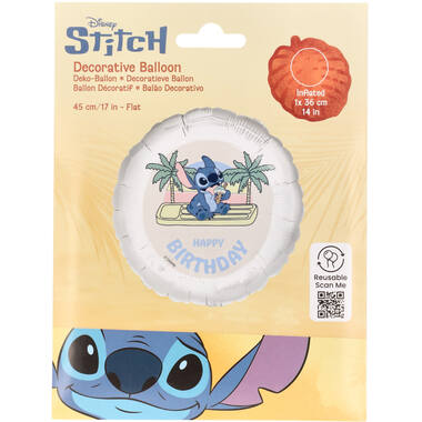 Foil Balloon - Stitch Ice Cream "HAPPY BIRTHDAY" - 45 cm