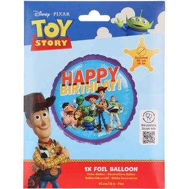 Foil Balloon - Toy Story "HAPPY BIRTHDAY!" - 45 cm
