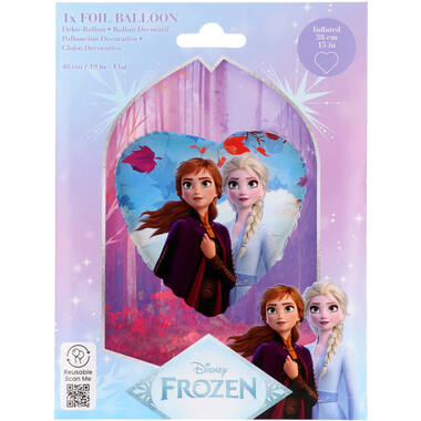 Foil Balloon - Heart Shape - Anna & Elsa Frozen - 45 cm
