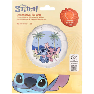 Foil Balloon - Stitch & Angel - 45 cm
