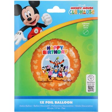 Foil Balloon - Mickey Mouse Friends "HAPPY BIRTHDAY" - 45 cm