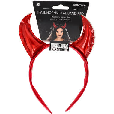 Headband Devil Horns  Red One size