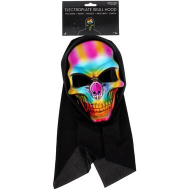 Mask Electroplate Skull Hood One size
