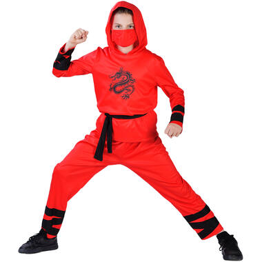 Child Costume Ninja Legend Red Age 6 - 8 Years