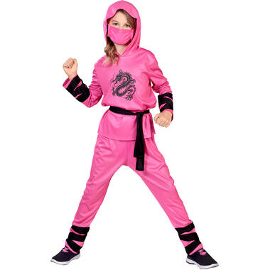 Child Costume Ninja Legend Pink Age 8 - 10 Years