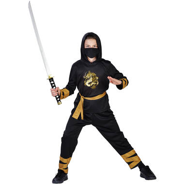 Child Costume Ninja Legend Gold Age 6 - 8 Years