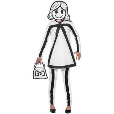 Adult Costume Stick Figure Female