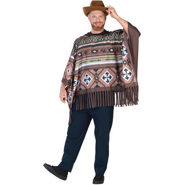 Adult Costume Wild West Poncho One Size
